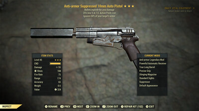 Anti Armor Explosive 25 10mm Pistol