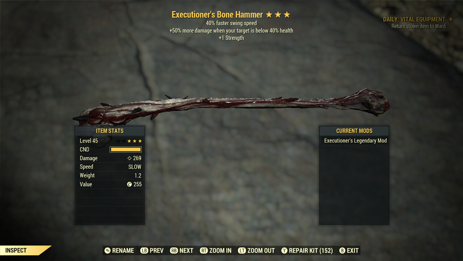 Executioners 1S/SS Bone Club