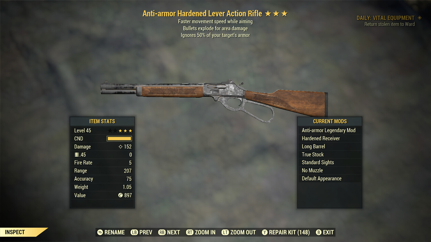 Unbreakable Anti Armor Explosive FMSWA Lever Action Rifle
