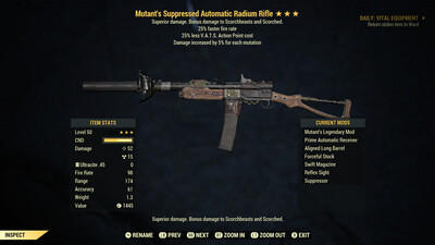 Mutant 25/25 Radium Rifle