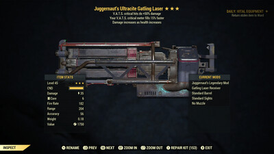 Juggernaut 50/15 Ultracite Gatling Laser