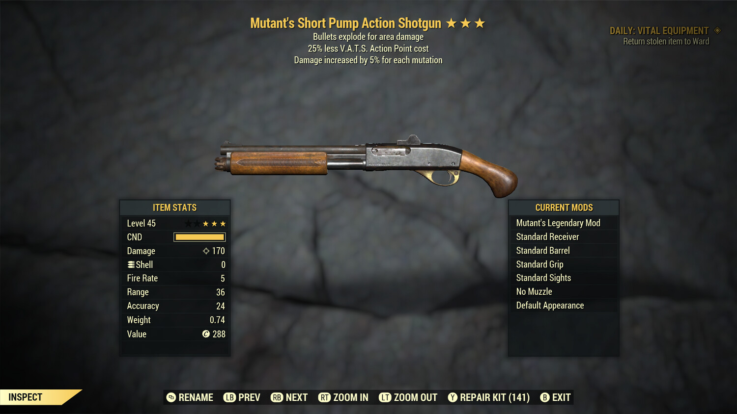 Mutant Explosive 25 Pump Action Shotgun