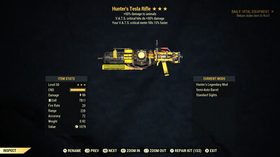 Hunter 50/15 Tesla Rifle