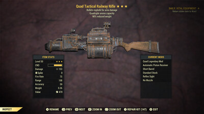 Quad Explosive 90 Railway Rifle