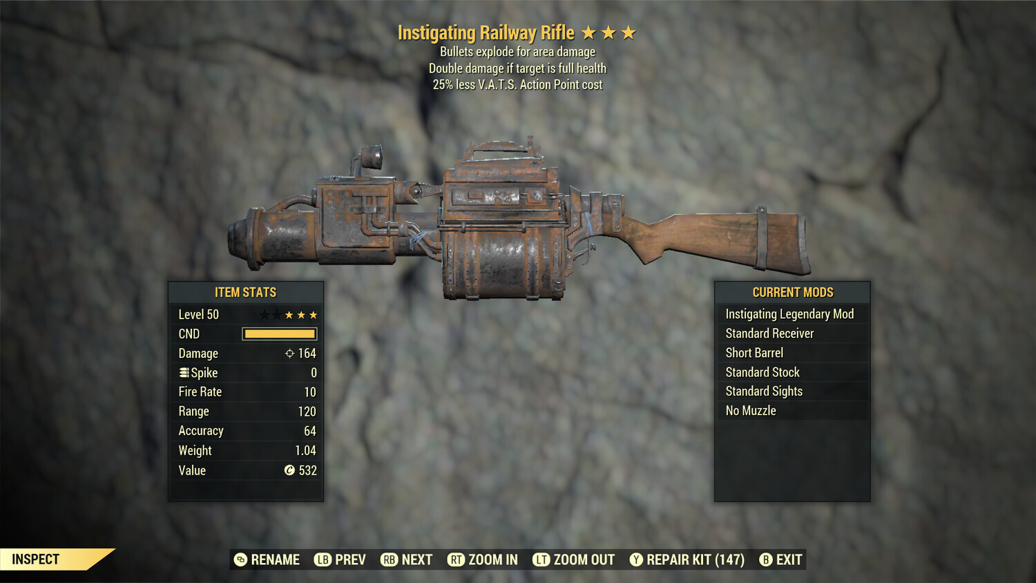 Instigating Explosive 25 Railway Rifle