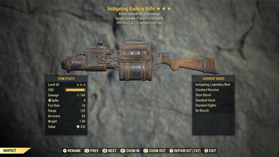 Instigating Explosive 25 Railway Rifle