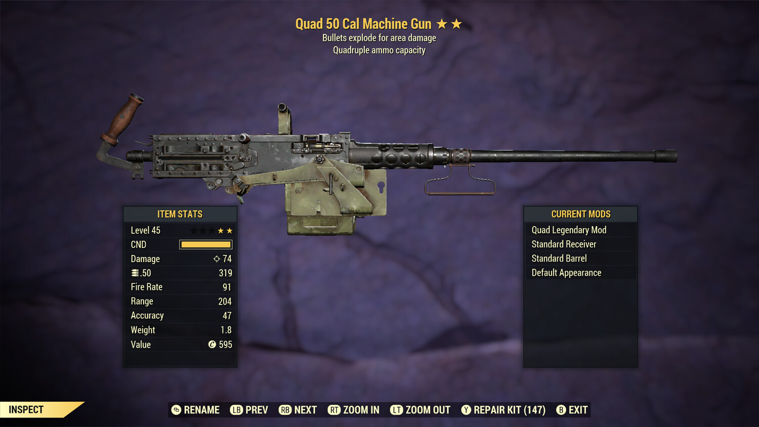 Quad Explosive 50-cal Machine Gun