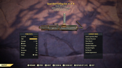 Quad Explosive Durability Gatling Gun