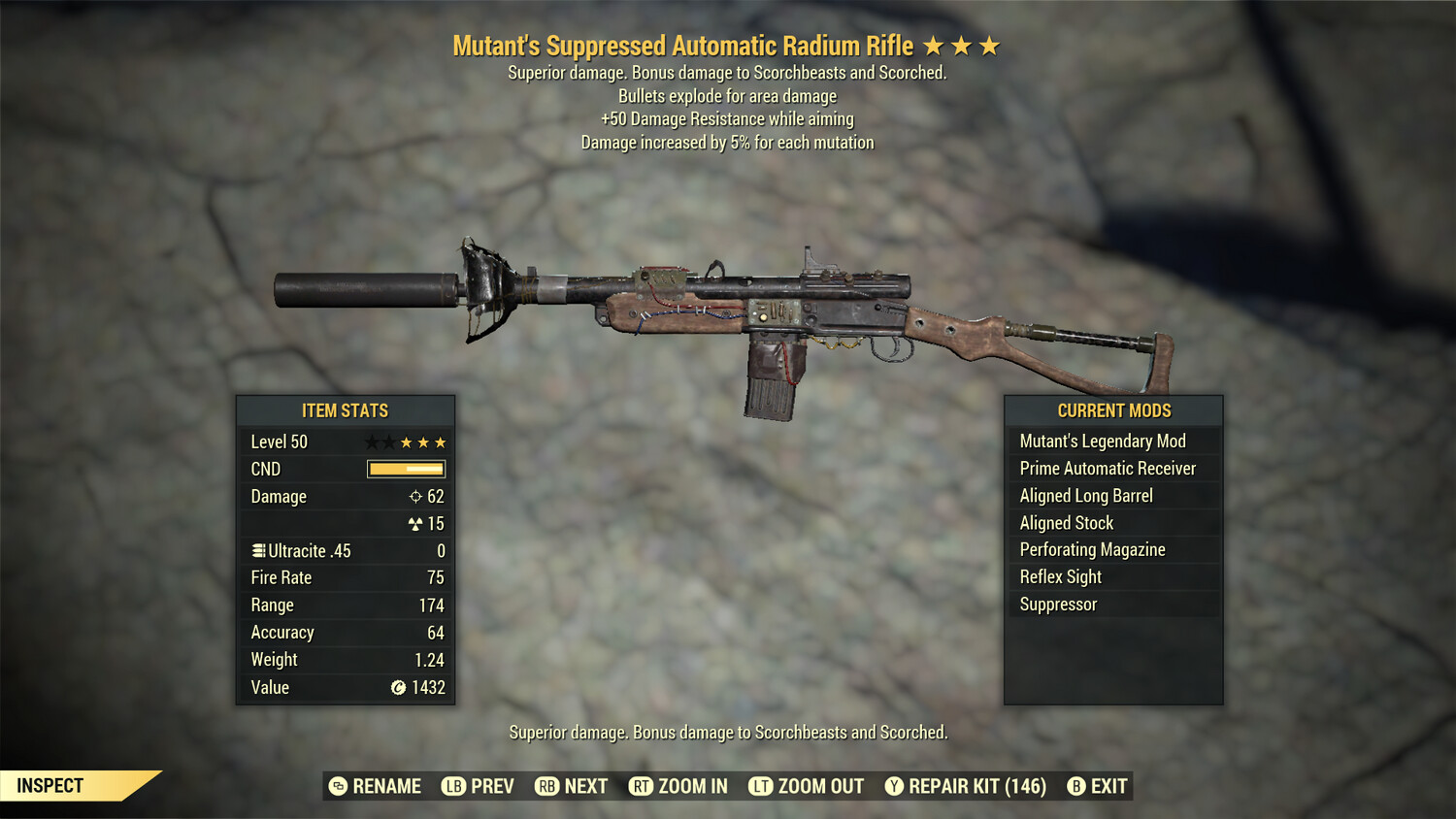 Legacy Mutant Explosive 50 Radium Rifle