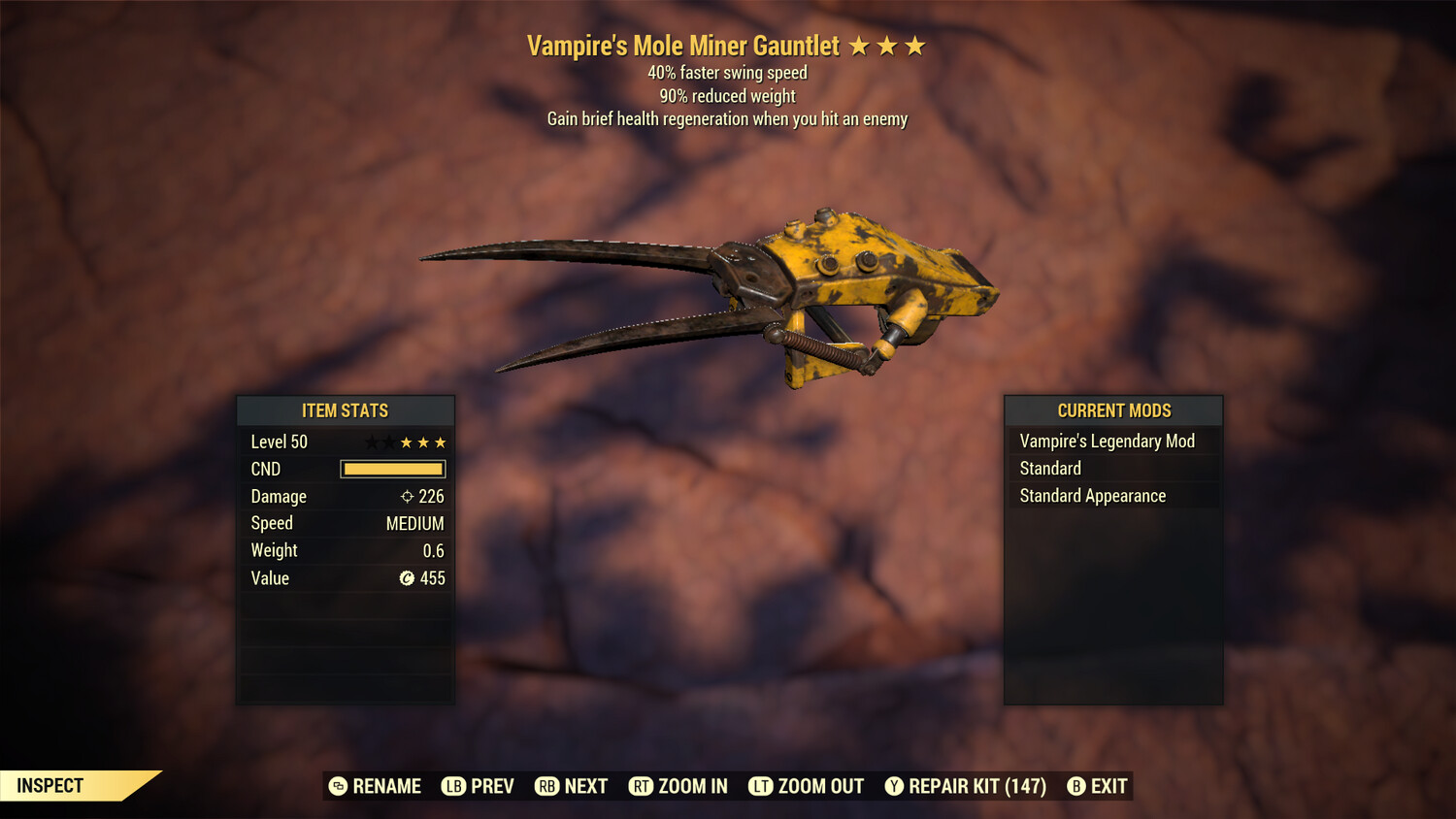Vampire SS/90 Mole Miner Gauntlet