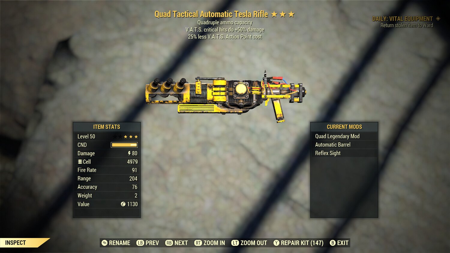 Quad 50/25 Tesla Rifle