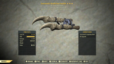 Gourmand SS/25 Deathclaw Gauntlet