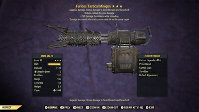 Furious Explosive 250 Minigun