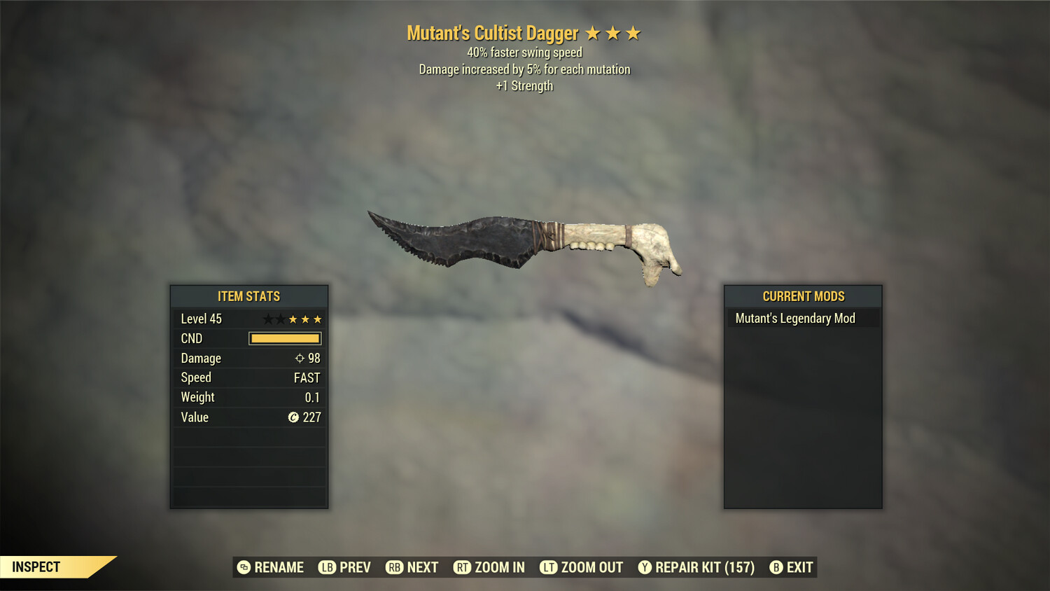 Mutant 1S/SS Cultist Dagger