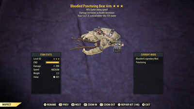 Bloodied SS/15 Bear Arm