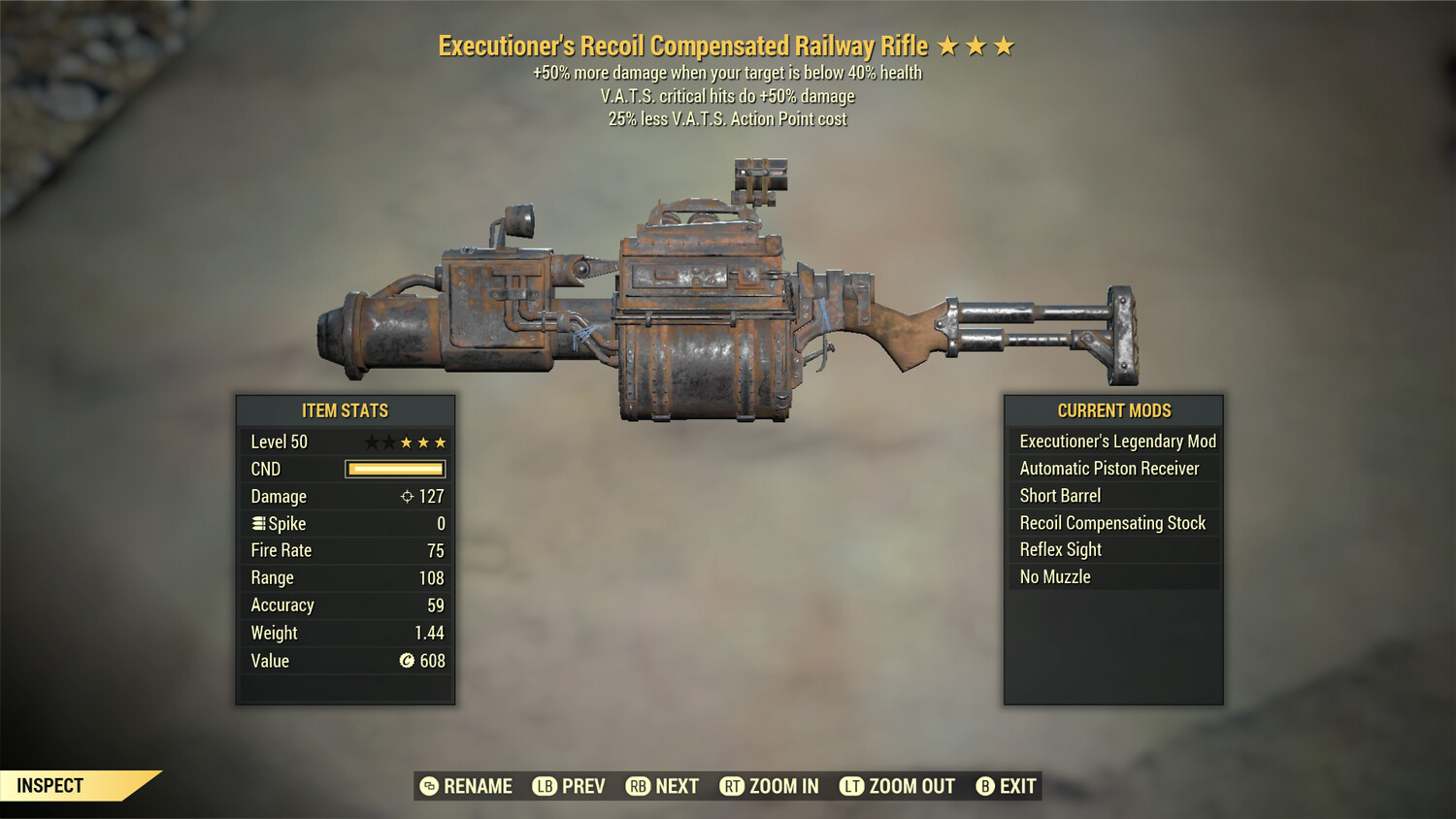 Executioners 50/25 Railway Rifle