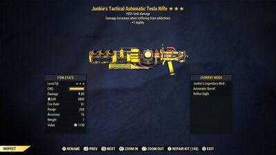 Unbreakable Junkie 50/1A Tesla Rifle