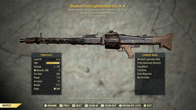 Unbreakable Bloodied 25 Light Machine Gun