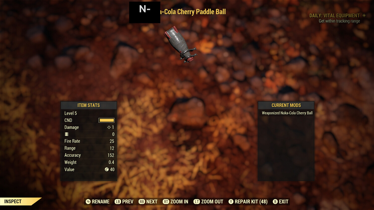 Legacy N-Cola Cherry Paddle Ball