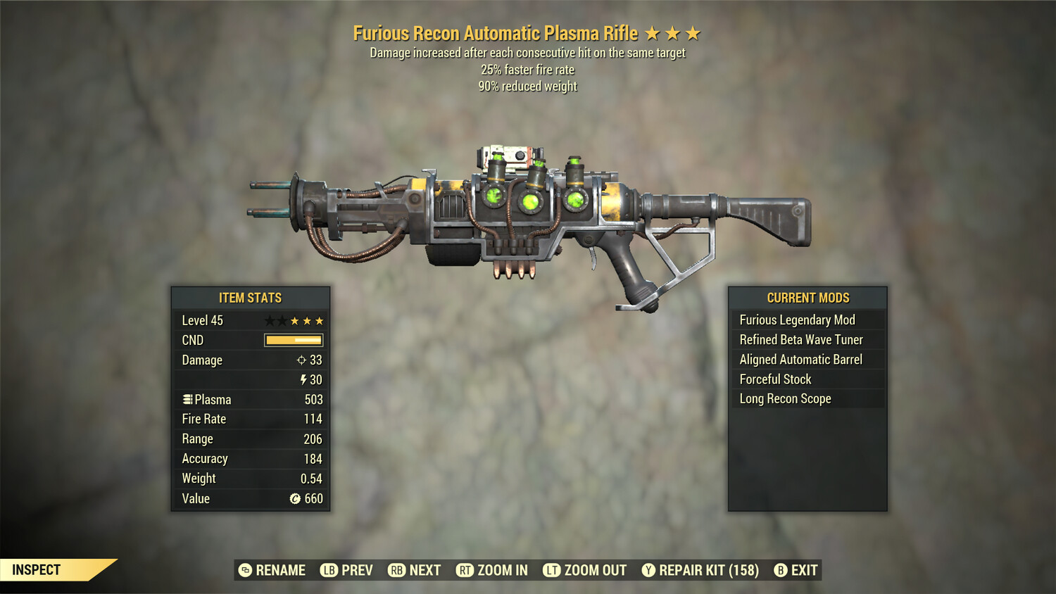 Furious 25/90 Plasma Rifle