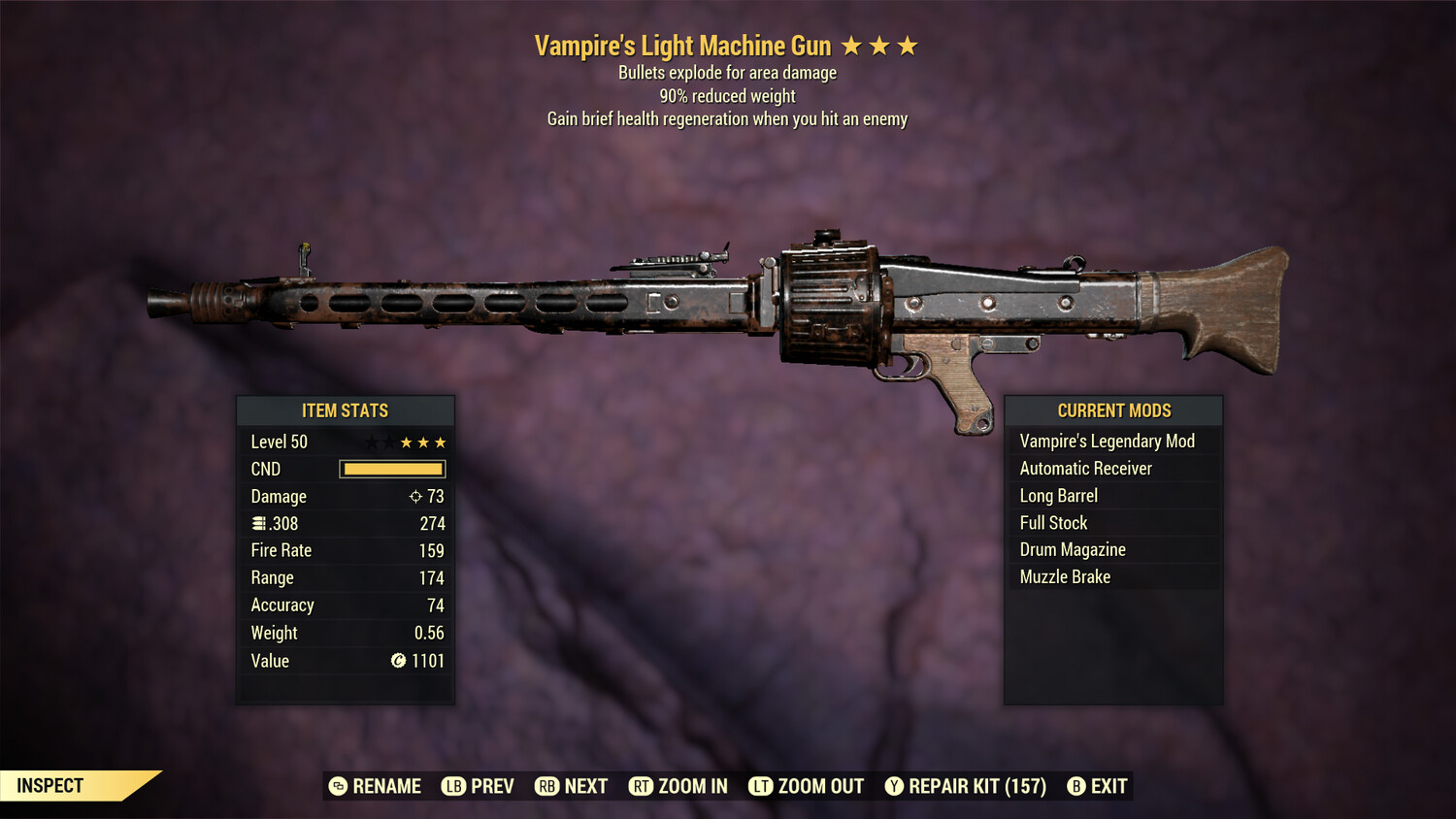 Vampire Explosive 90 Light Machine Gun