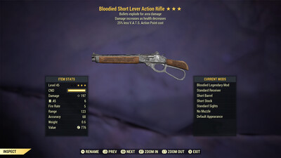 Unbreakable Bloodied Explosive 25 Lever Action Rifle