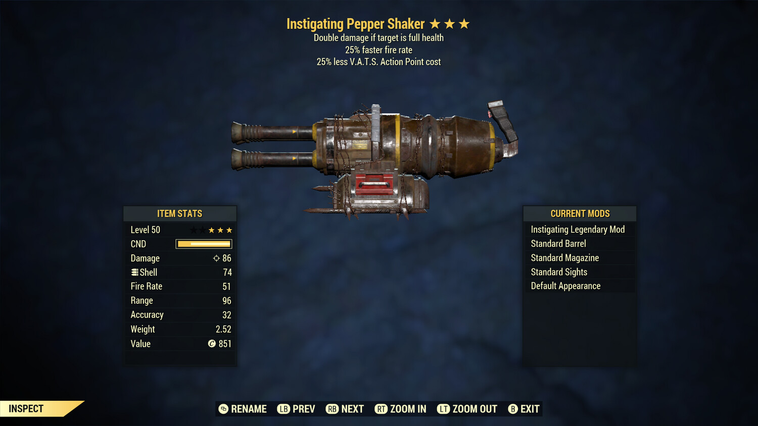 Instigating 25/25 Pepper Shaker