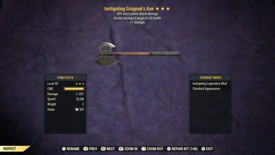 Instigating 1S/SS Grognak Axe
