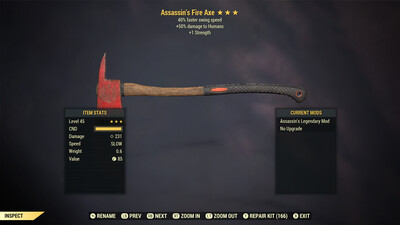Assassins 1S/SS Fire Axe