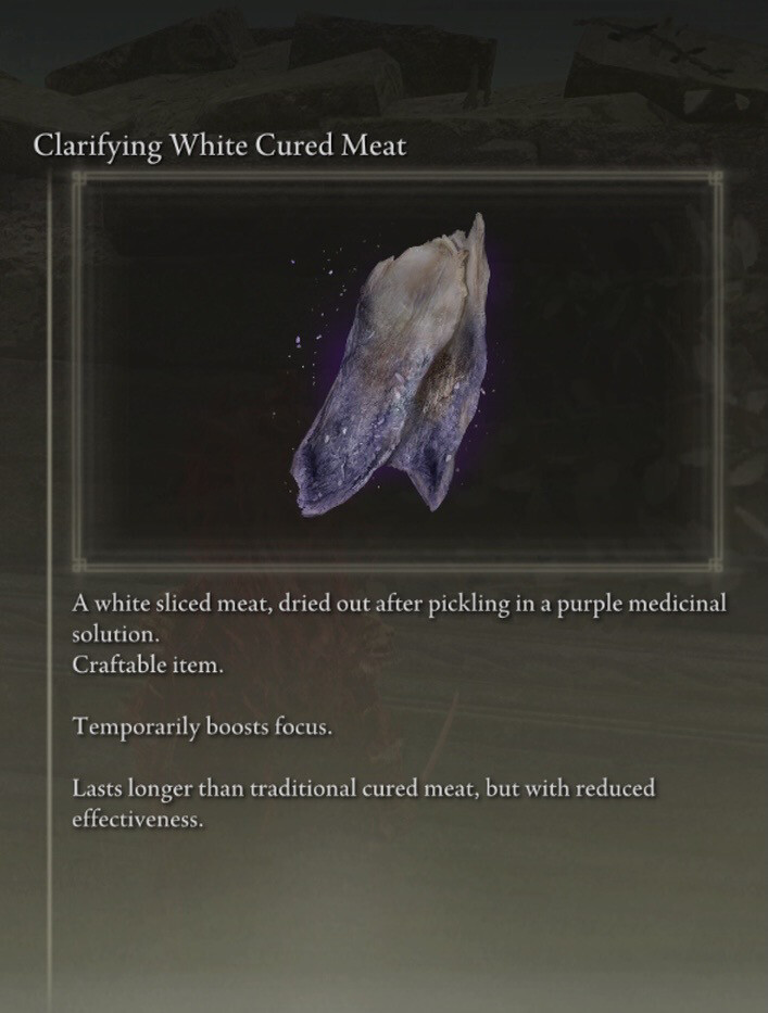 Clarifying White Cured Meat X10