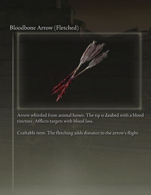 Blood Bone Arrow Fletched X99