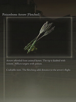Poison Bone Arrow Fletched X99