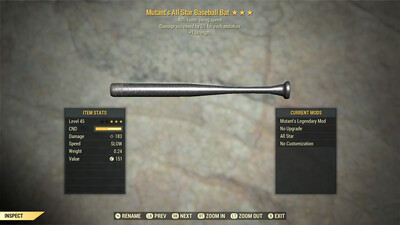 Mutant 1S/SS Baseball Bat