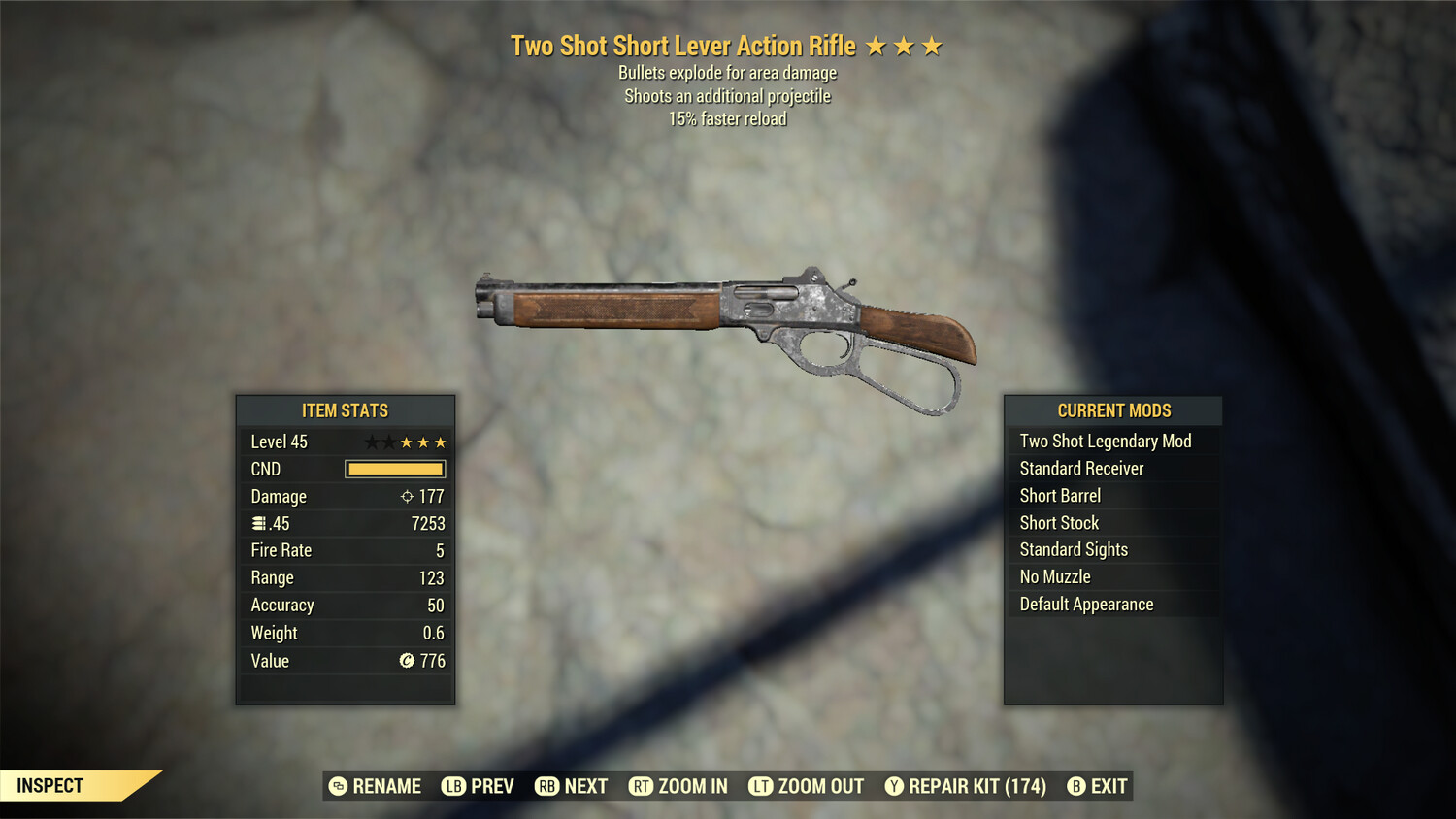 Two Shot Explosive 15r Lever Action Rifle