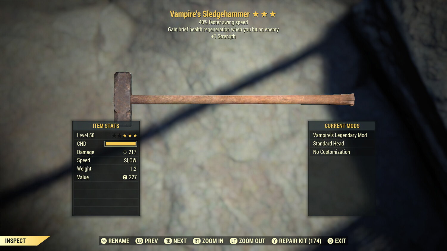 Vampire 1S/SS Sledgehammer