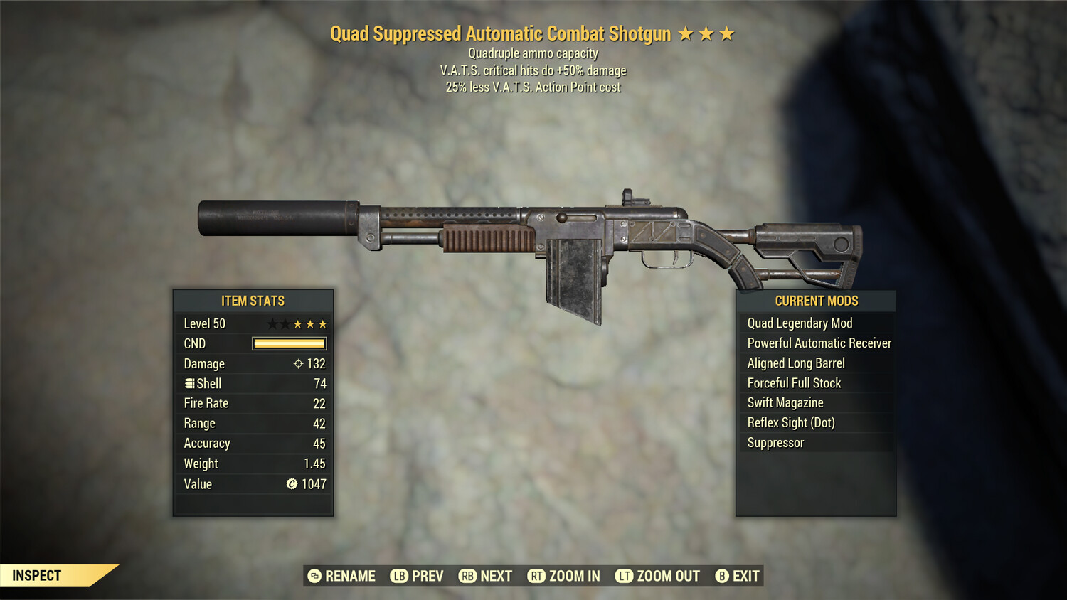 Quad 50/25 Combat Shotgun