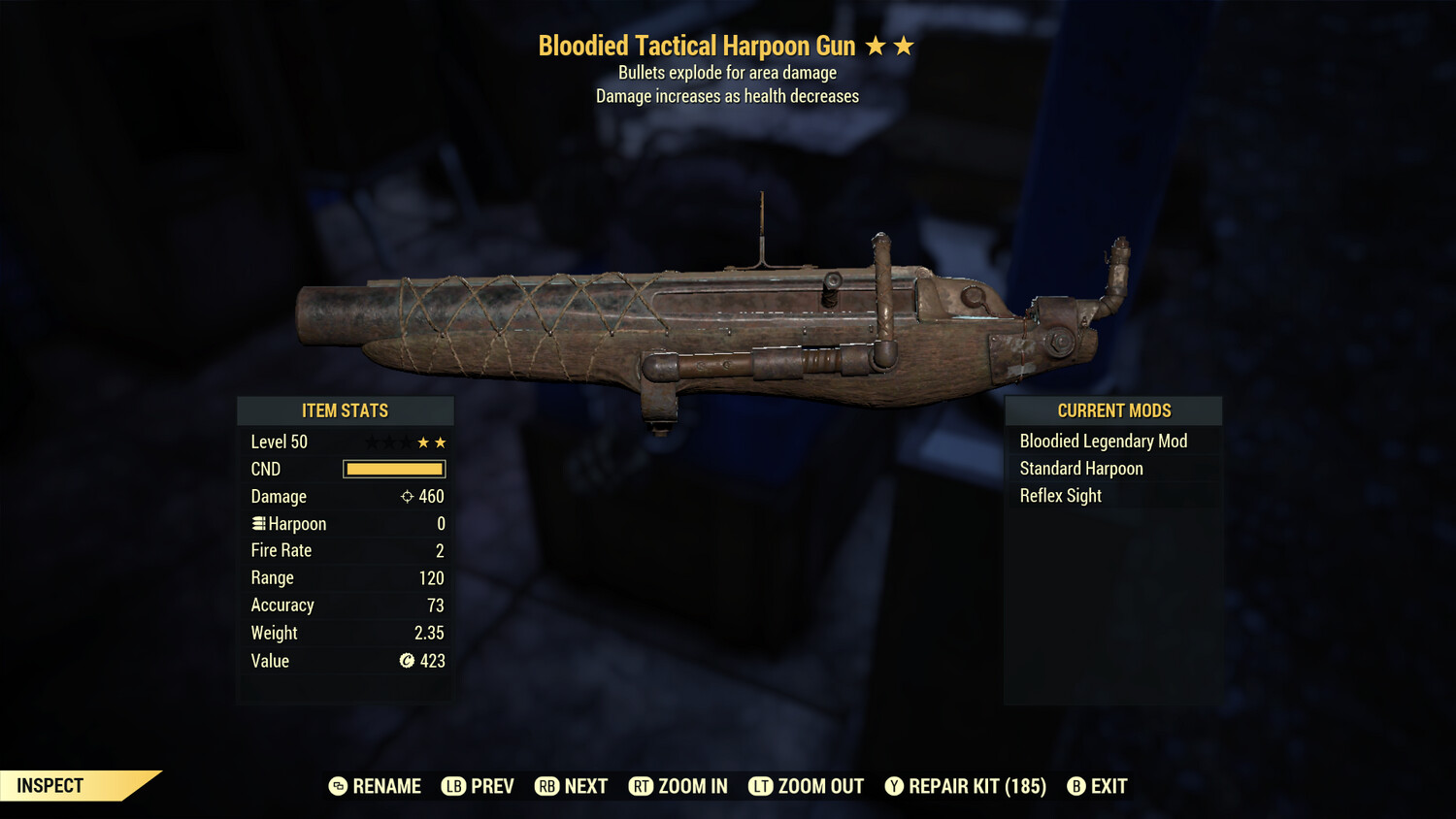 Legacy Bloodied Explosive Harpoon Gun