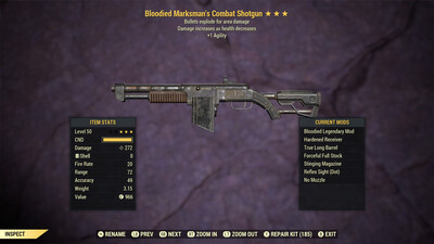 Unbreakable Bloodied Explosive 1A Combat Shotgun
