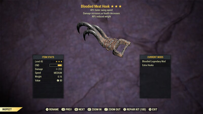 Unbreakable Bloodied SS/90 Meat Hook