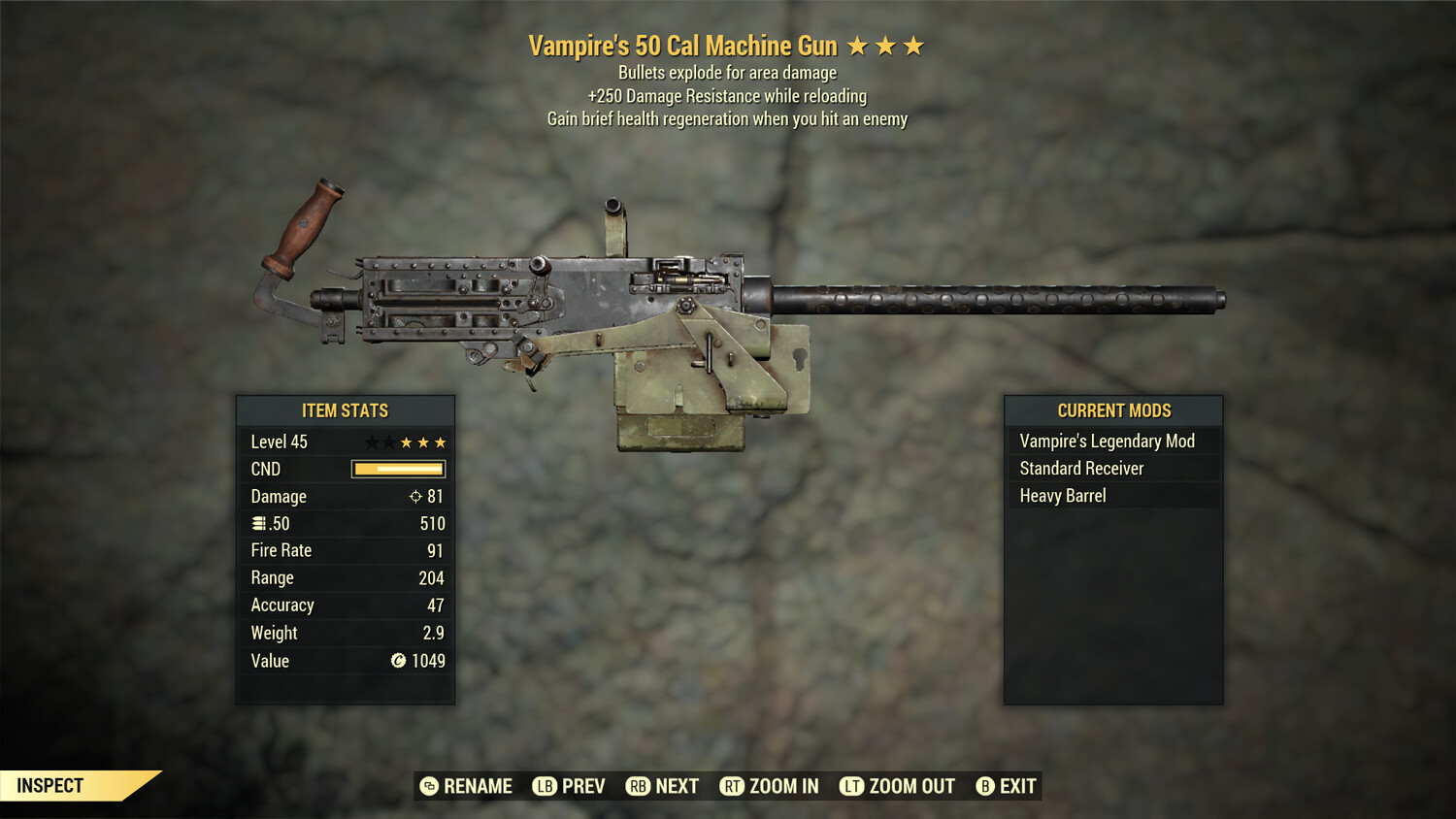 Vampire Explosive 250 50-cal Machine Gun