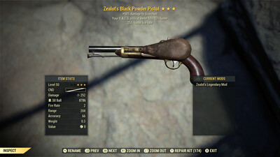 Zealots 25/15 Black Powder Pistol (FFR Is Legacy)