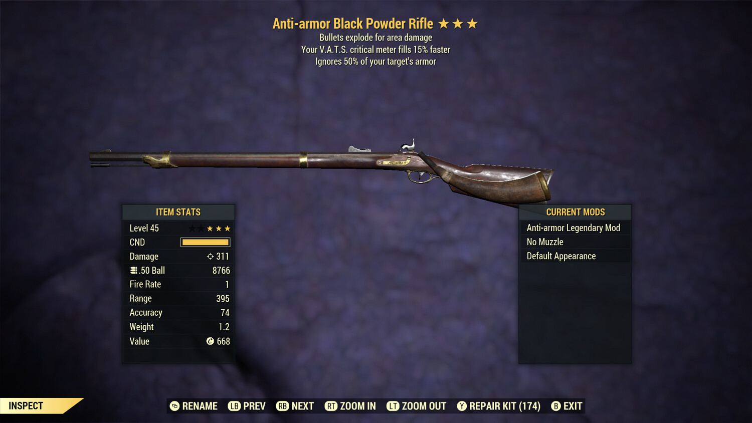 Anti Armor Explosive 15 Black Powder Rifle