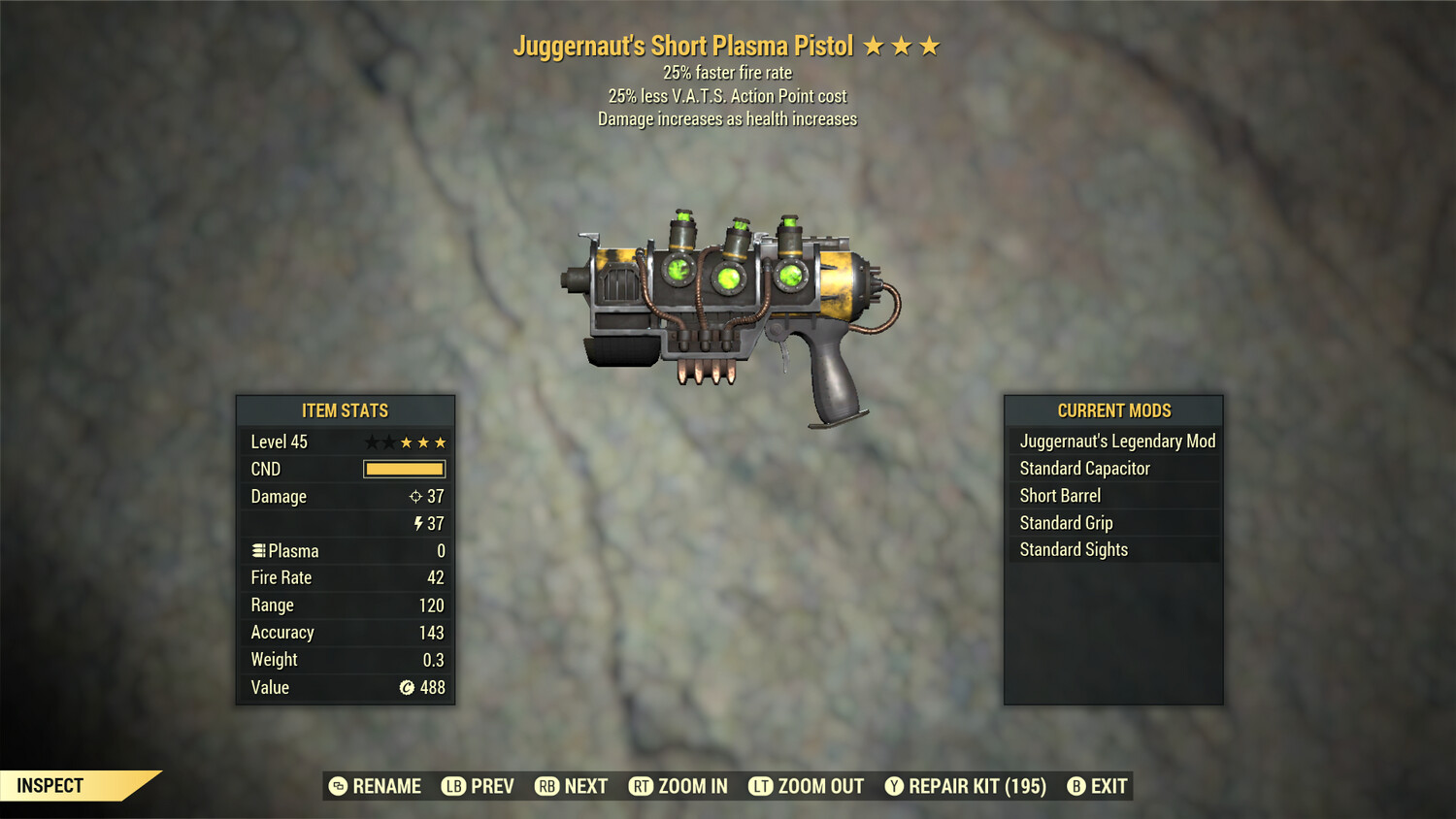 Juggernaut 25/25 Plasma Rifle/Pistol