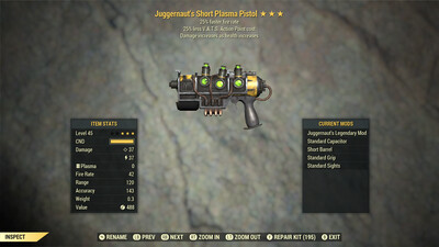 Juggernaut 25/25 Plasma Rifle/Pistol