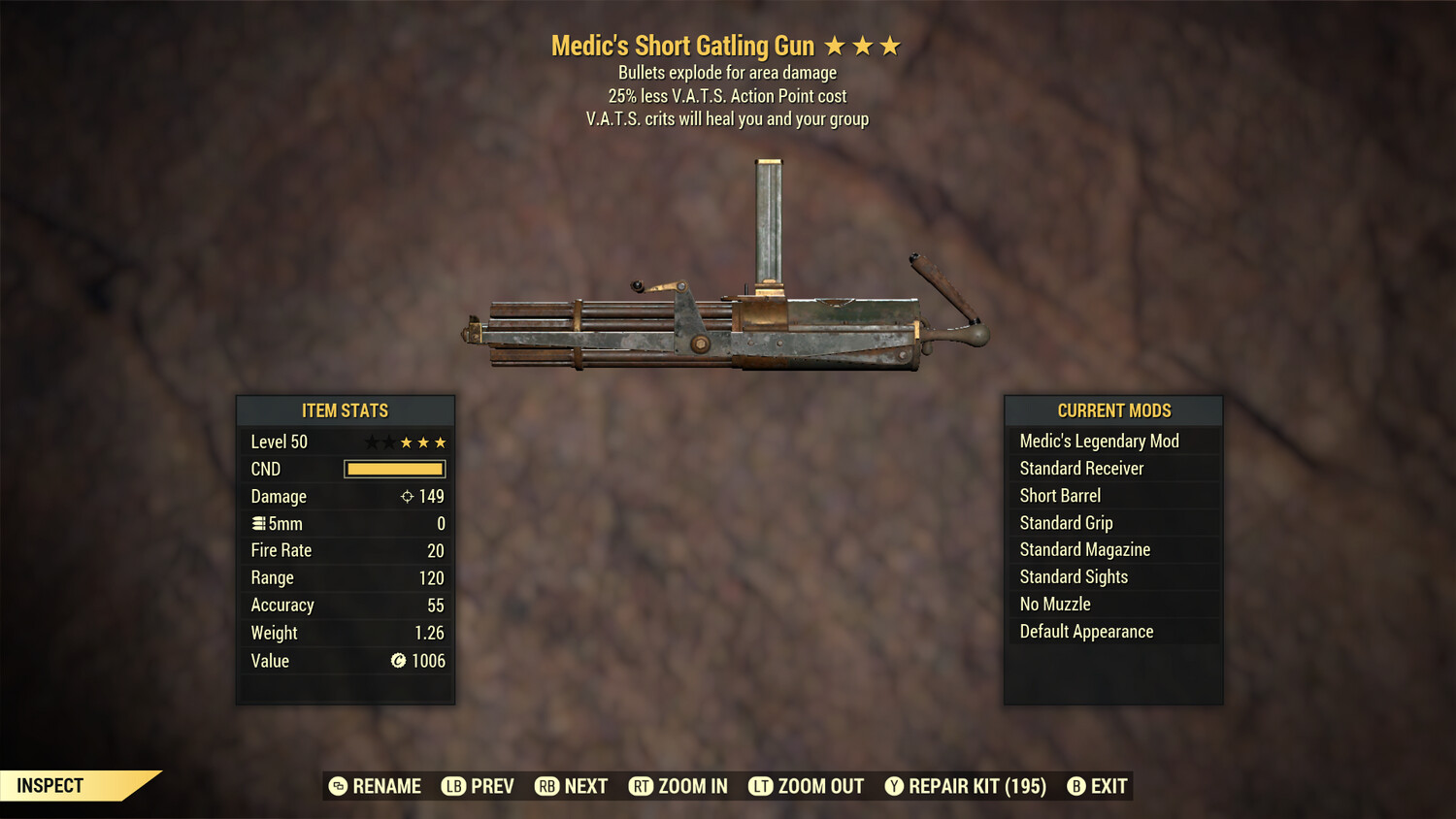 Medic Explosive 25 Gatling Gun