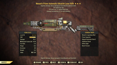 Mutant 25/25 Ultracite Laser Rifle