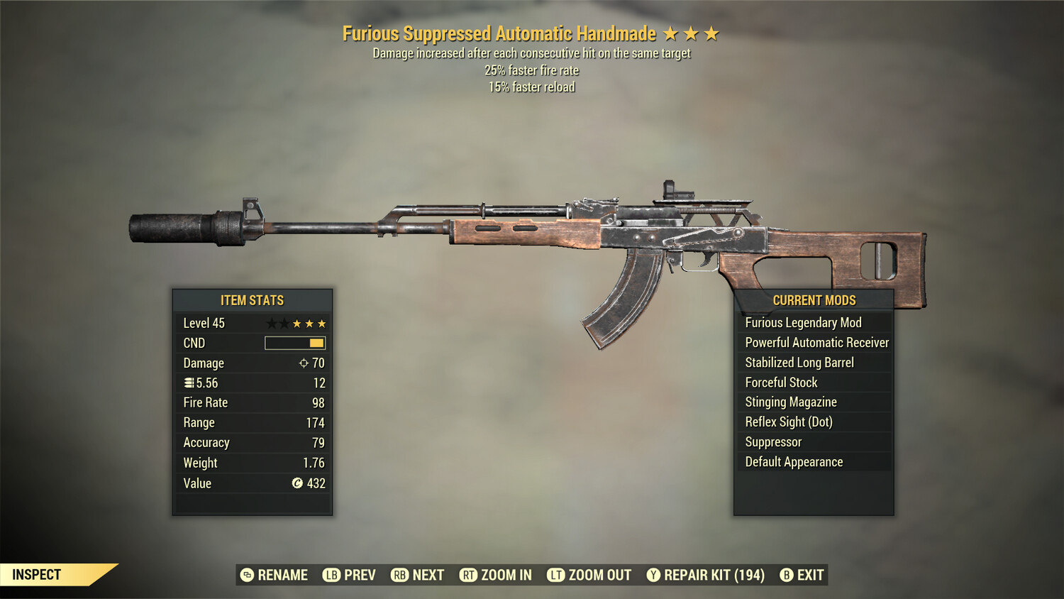 Furious 25/15 Handmade