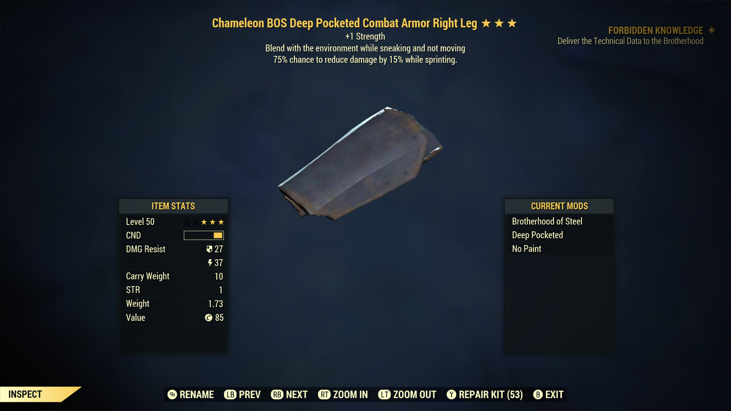 Chameleon 1S/Cavalier Combat Armor RL