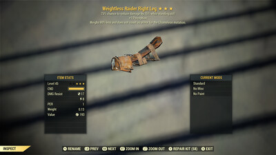 Weightless 1P/Sentinel Raider RL