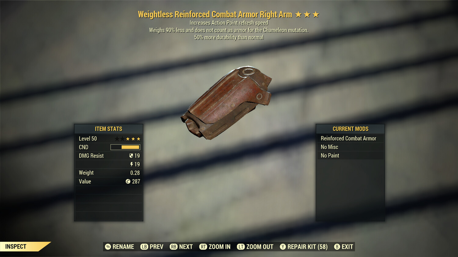 Weightless AP Refresh/Durability Combat RA